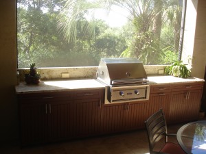 Faux Wood Outdoor Kitchen