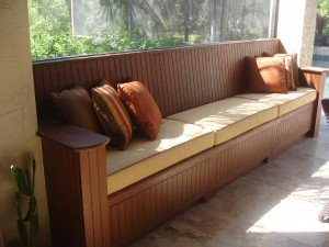 Faux Wood Cabinetry-Custom Bench